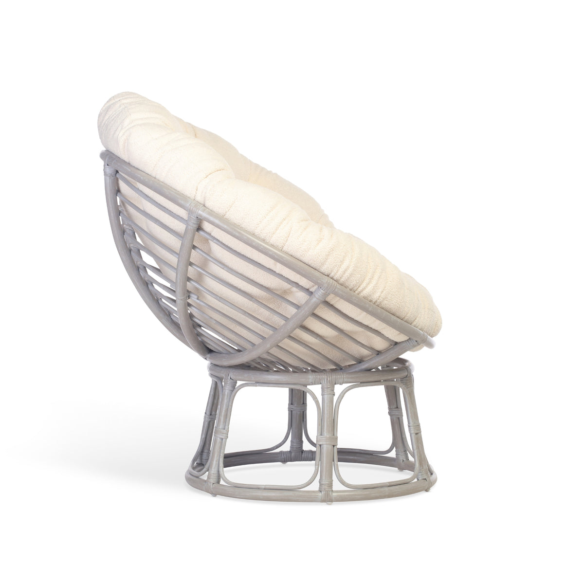 papasan grey chair in vanilla