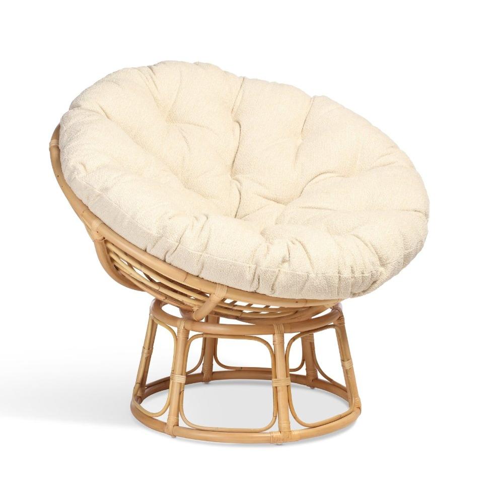 papasan natural chair in cloud