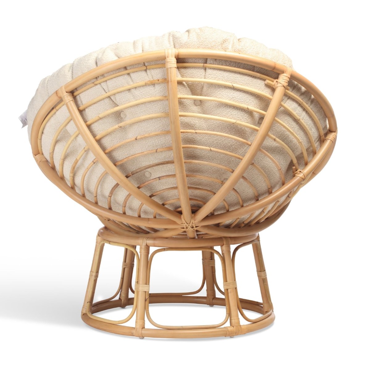 papasan natural chair in cloud