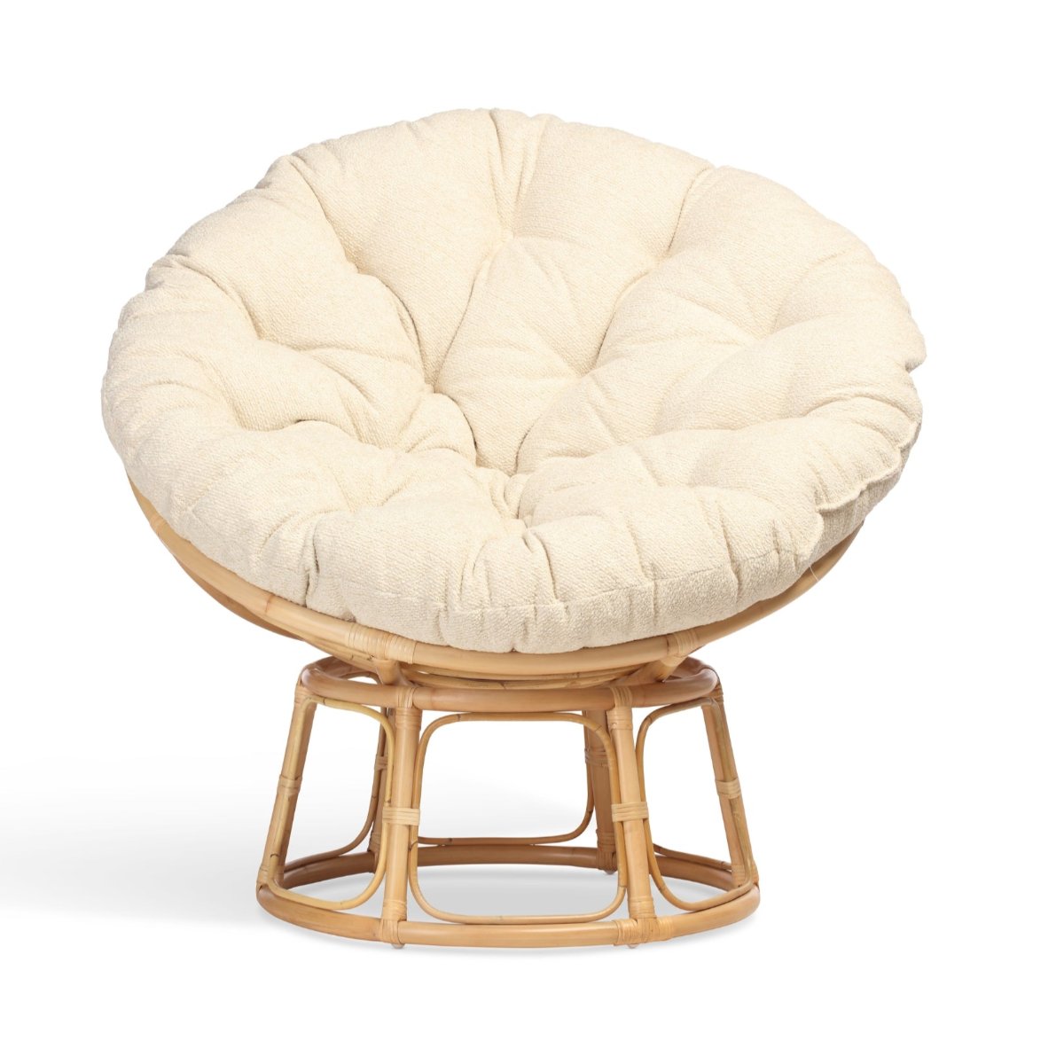 papasan natural chair in cloud