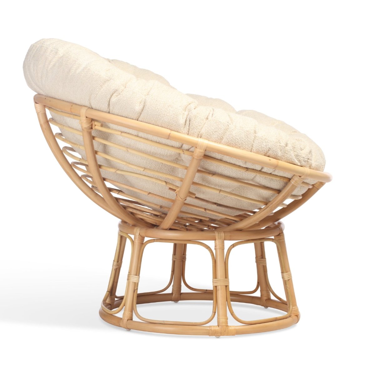 papasan natural chair in cloud