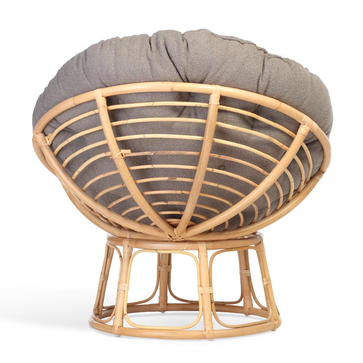 papasan natural chair in shadow grey