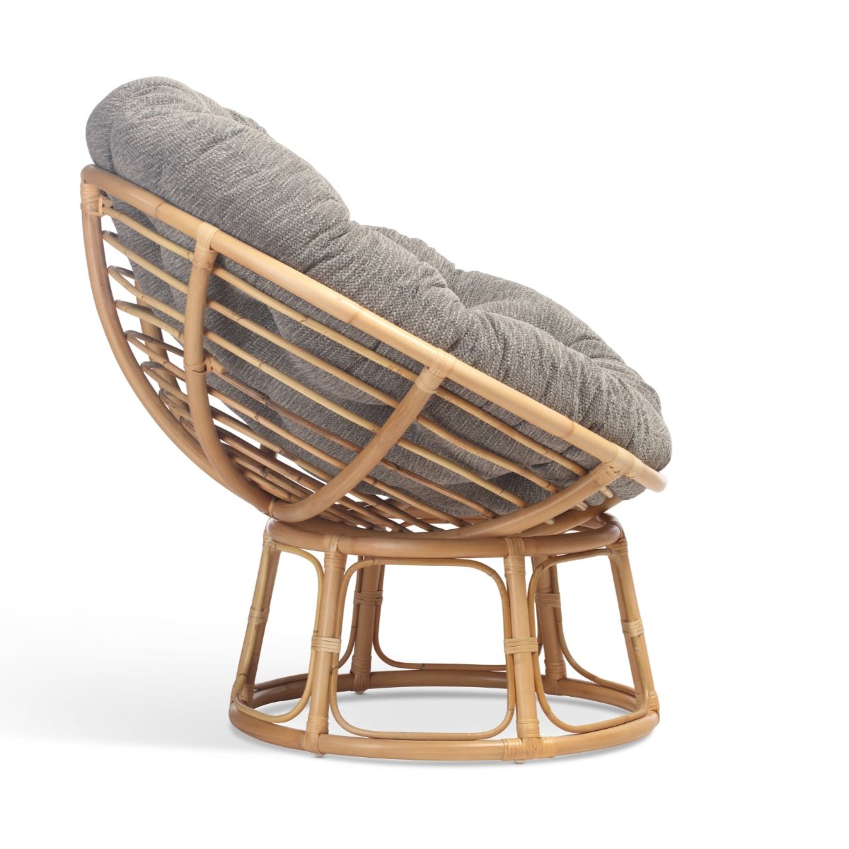 papasan natural chair in slate