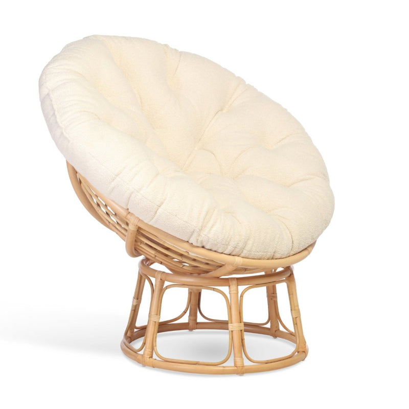 papasan natural chair in vanilla