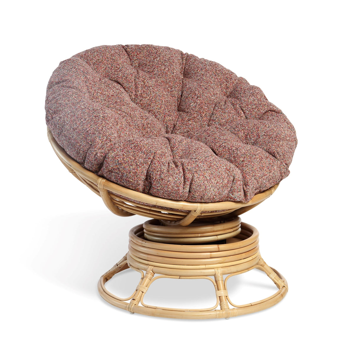 Papasan Swivel Rocking Chair Bubblegum Cushion
