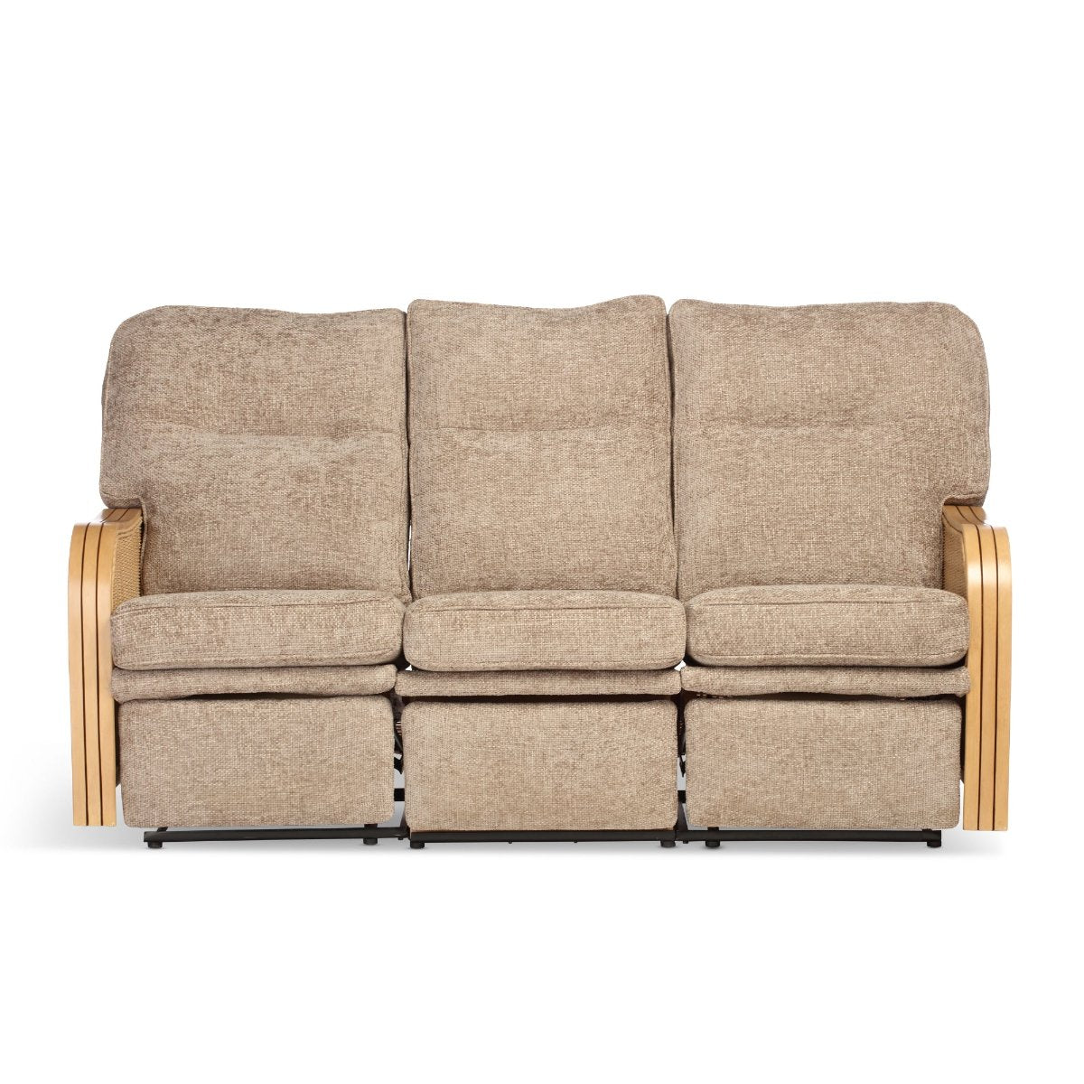 paris light oak reclining 3 seater sofa