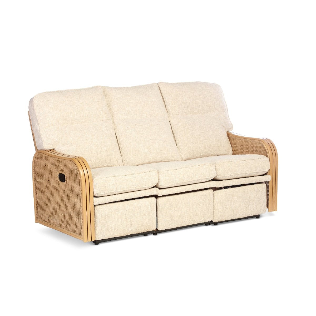 paris light oak reclining 3 seater sofa