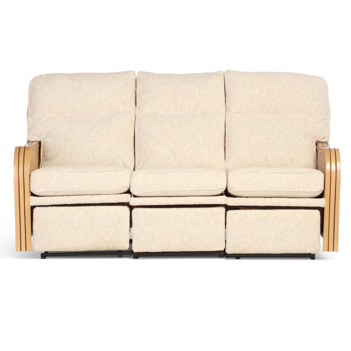 paris light oak reclining 3 seater sofa