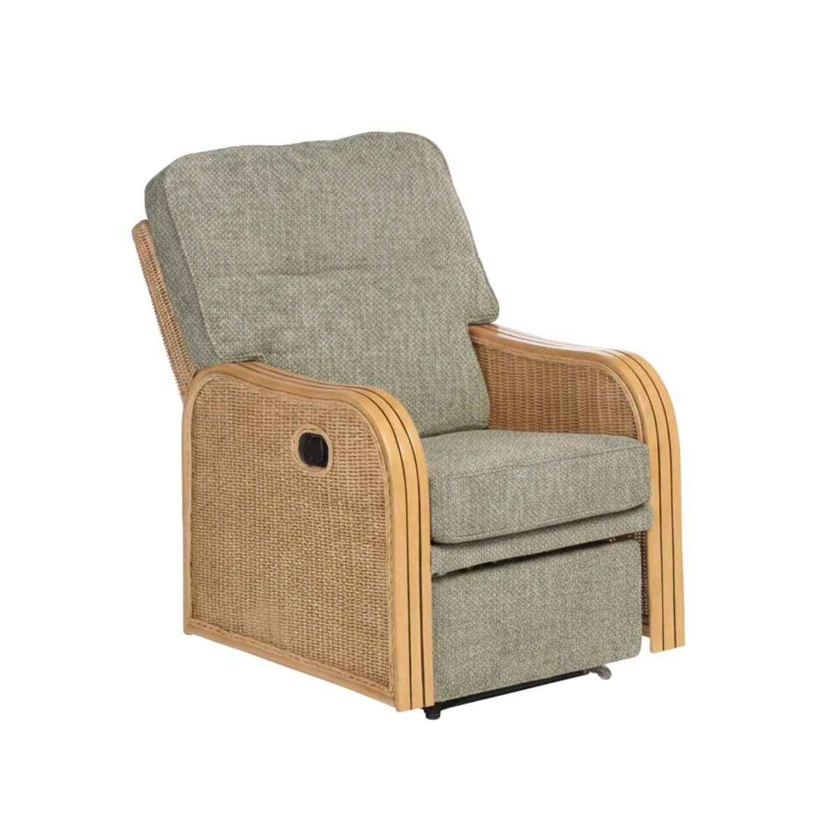 Paris Light Oak Reclining Armchair - Roma Sage (Transit‑Damaged Factory Stock)