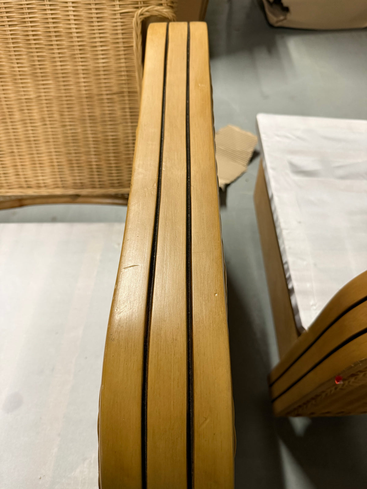 Paris Light Oak Reclining Armchair - Cotton Cream (Transit‑Damaged Factory Stock)