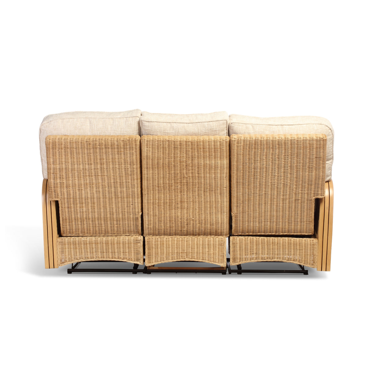 Paris Light Oak Reclining 3 Seater Sofa – Cotton Cream (Transit‑Damaged Factory Stock)