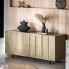 Pietro Wide Oak 4 Door Sideboard Cabinet