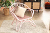 Pink Nordic Rattan Chair