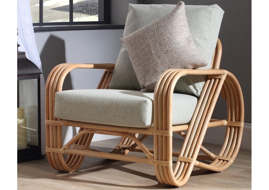 Rattan pretzel chair sale