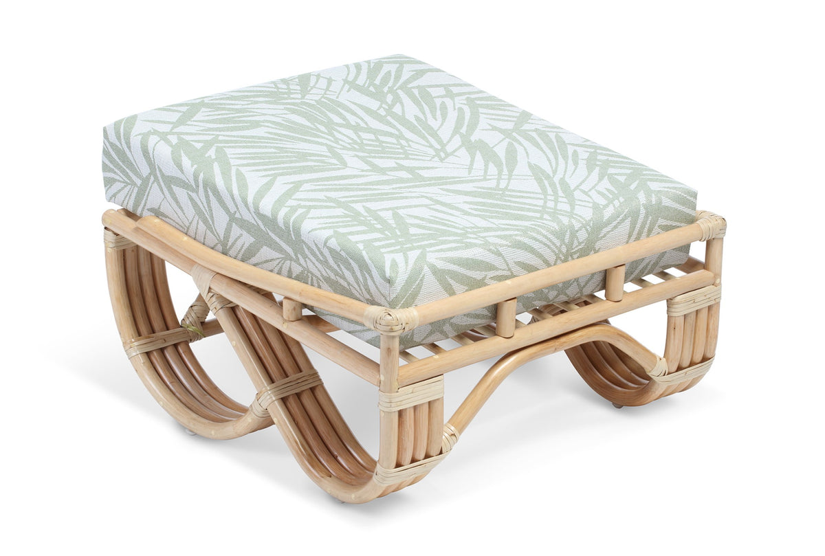 pretzel footstool in tropical web