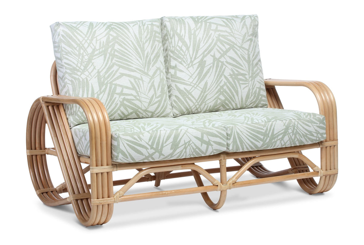 pretzel sofa in tropical web