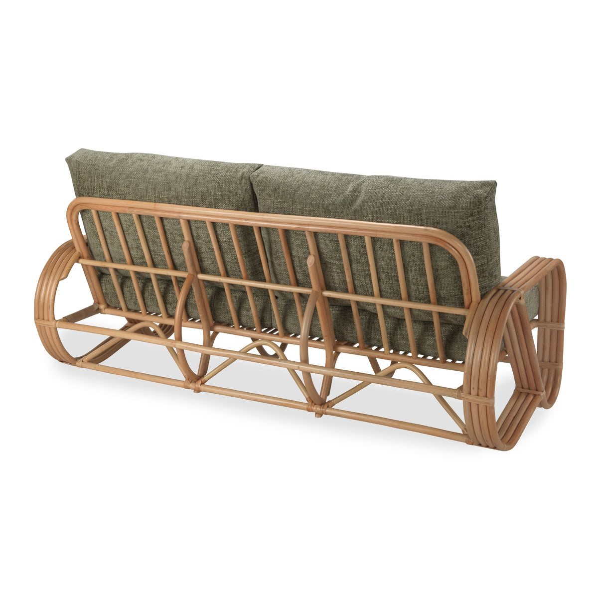 Pretzel Natural 3 Seater Sofa - Handcrafted Rattan