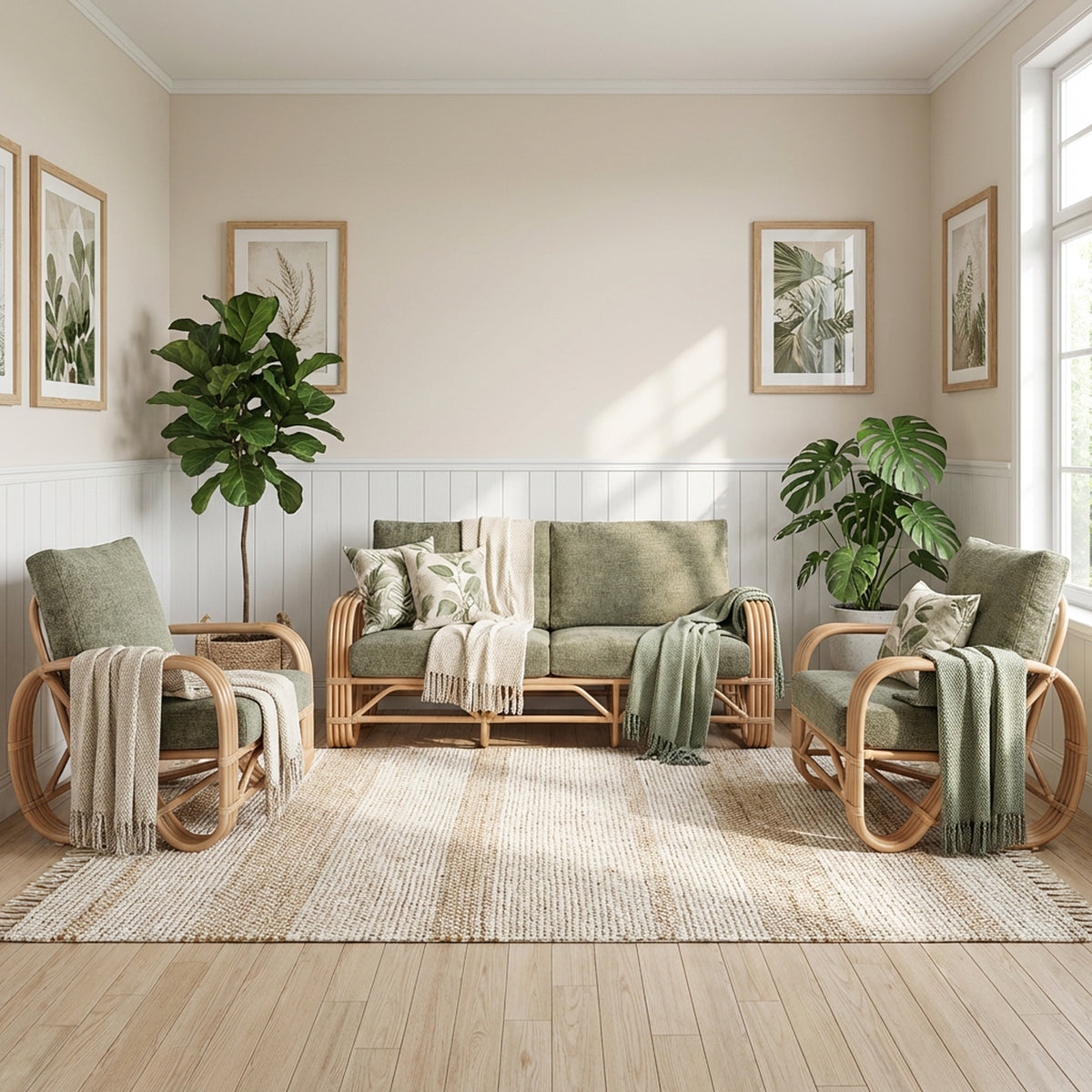 Pretzel Natural 3 Seater 3pc Suite