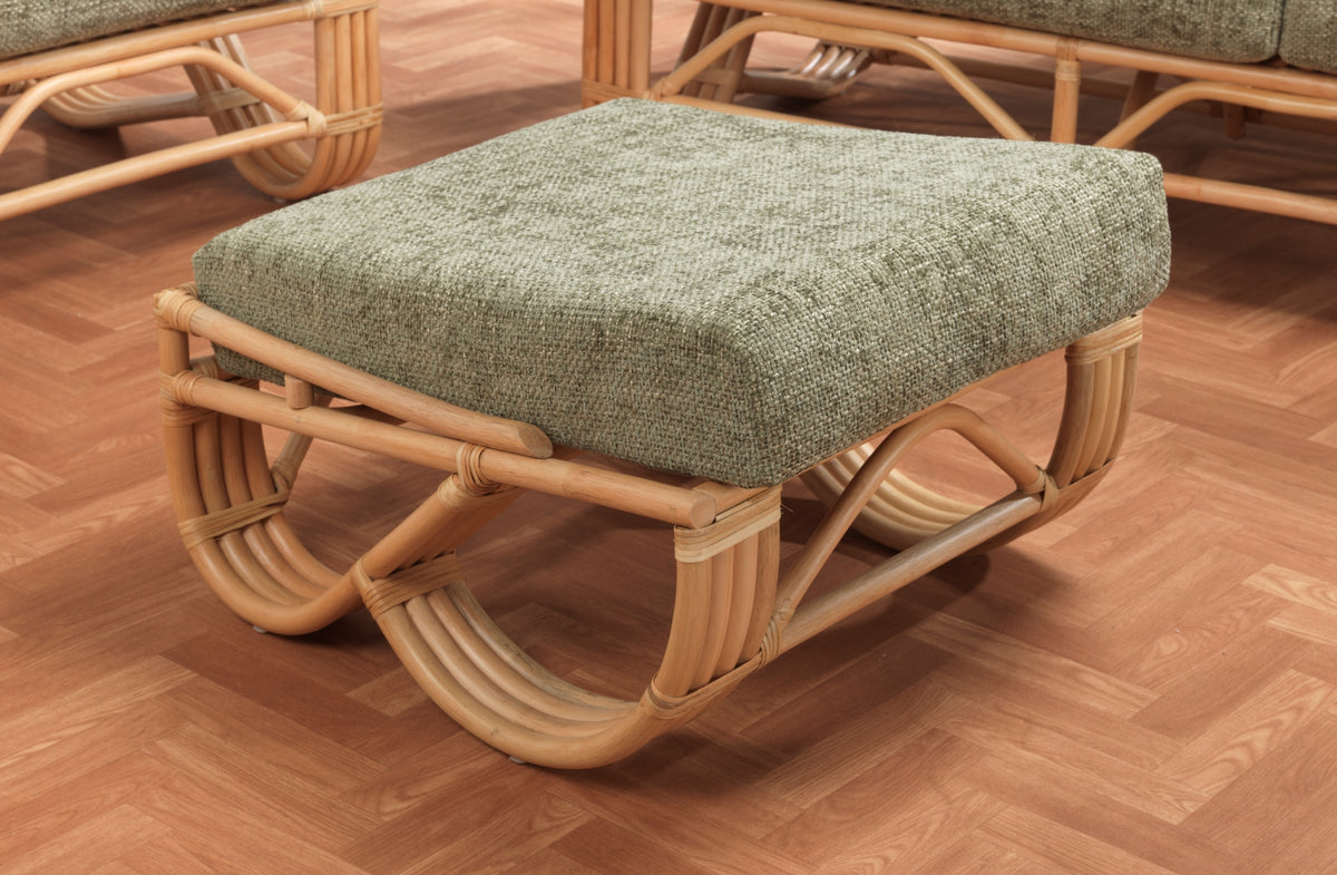 Pretzel Natural Rattan Footstool