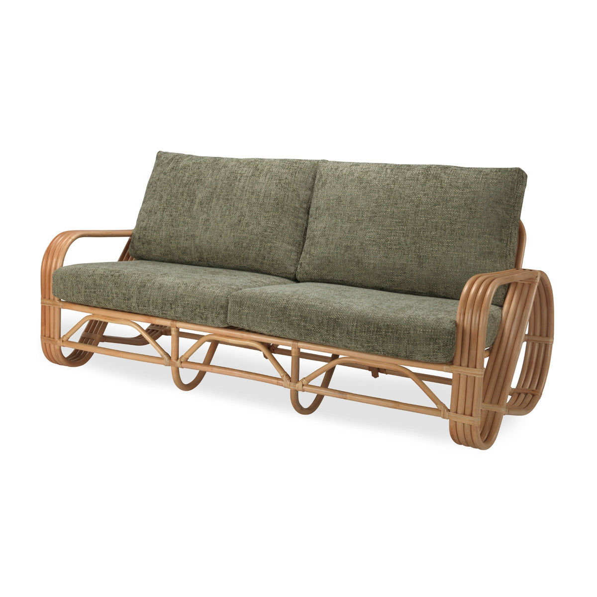 Pretzel Modern 3 Seater Sofa Suite - Sustainable Rattan