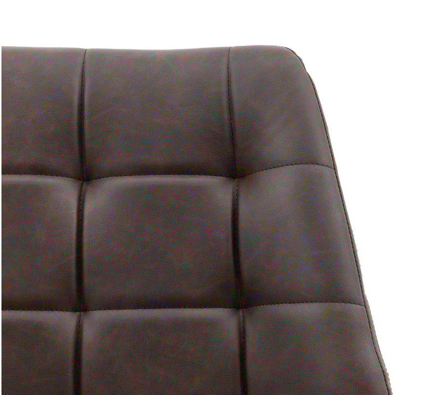 Marlow PU Brown Leather Dining Chair (set of 2)