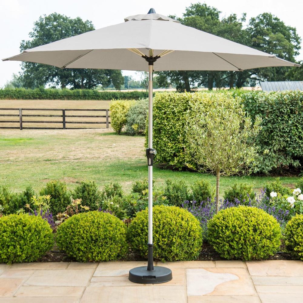 grey parasol round 3m with tilt