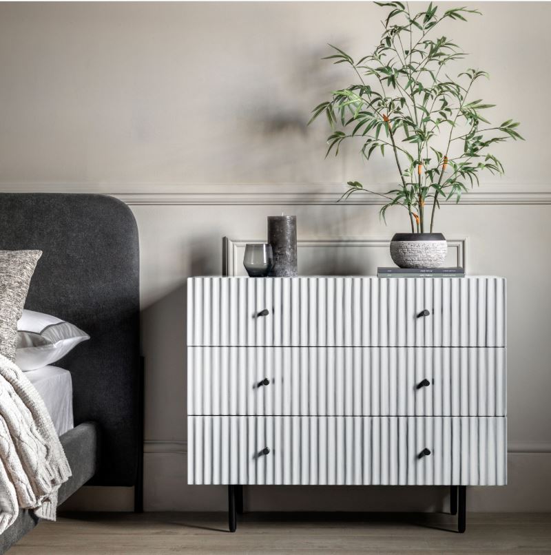 Wexford White 3 Drawer Wooden Chest