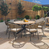 Riga 6 Seat Round Dining Set - Sandstone