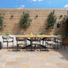 Riga 8 Seat Oval Dining Set - Sandstone