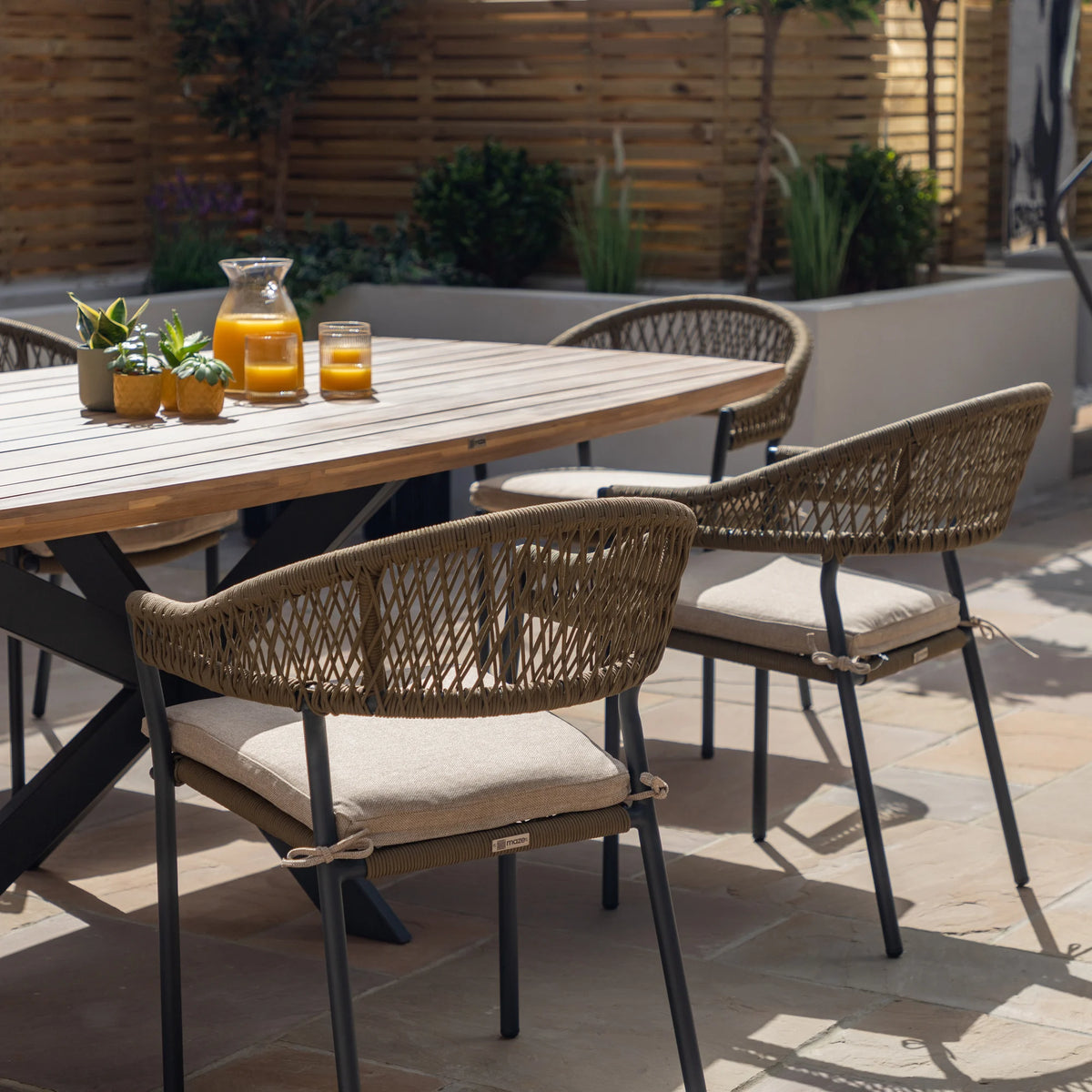 Riga 8 Seat Oval Dining Set - Sandstone