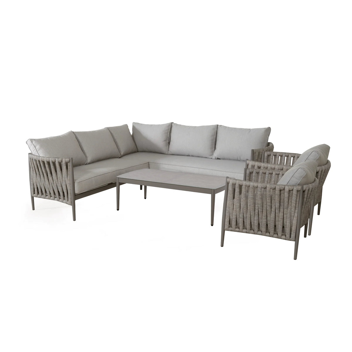 Rome Corner Sofa & Armchair Set - Linen