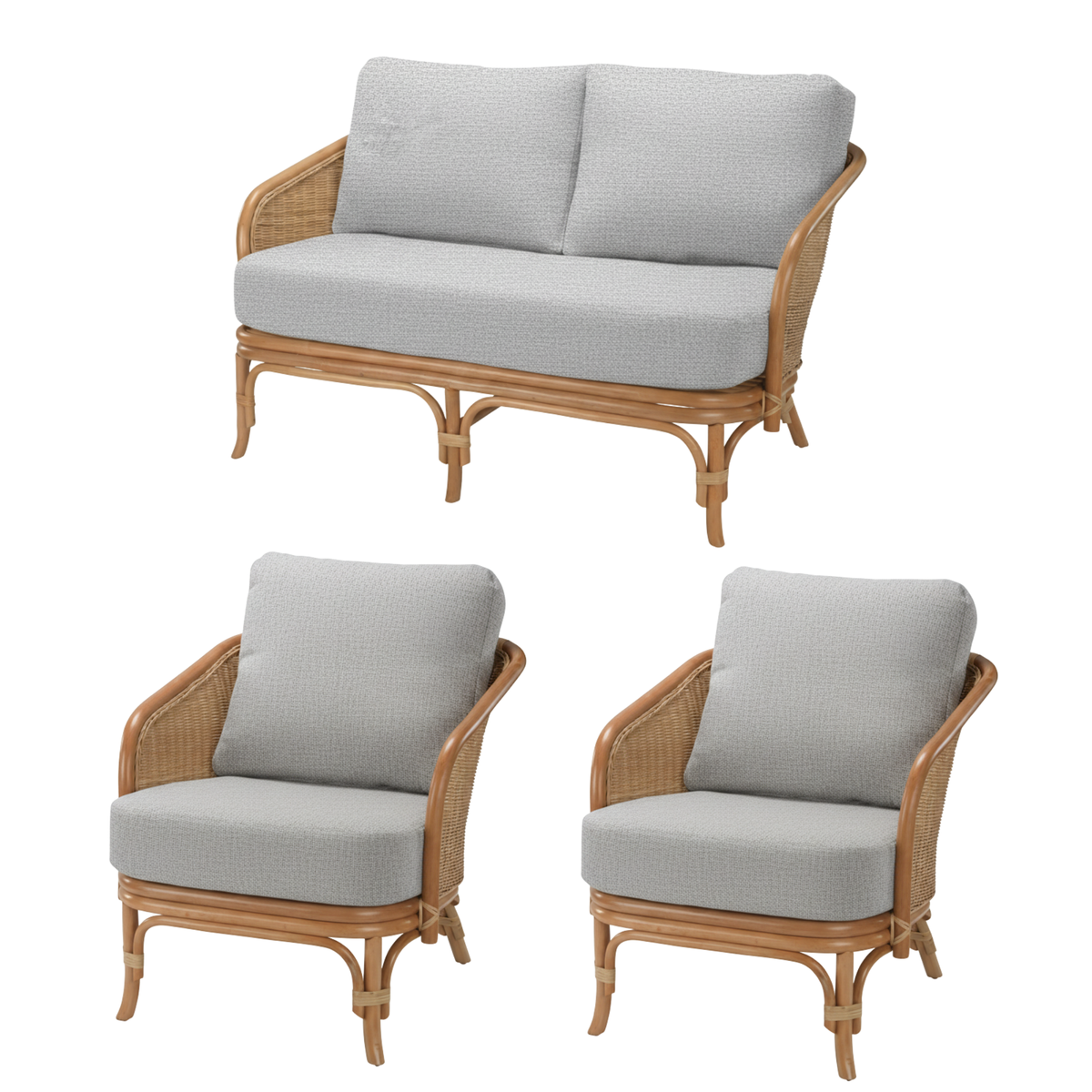 Desser Royal Rattan 2-Seater 3pc Suite in Alba Dusk