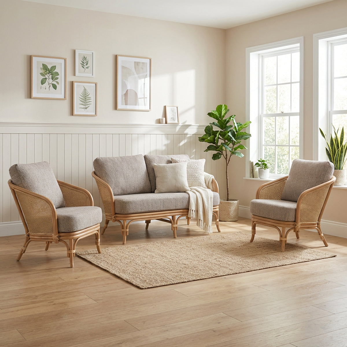 Desser Royal Rattan 2-Seater 3pc Suite Handcrafted & Sustainable