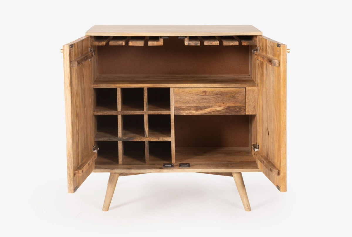 rotterdam wine rack sideboard cabinet with storage mango wood