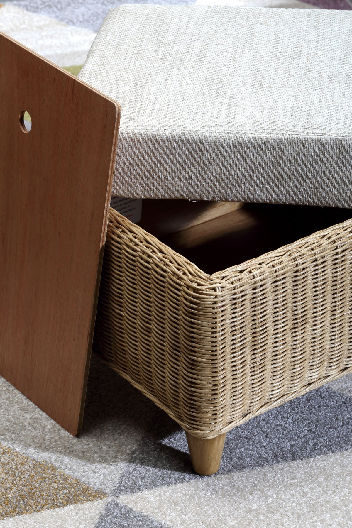 Seville Light Oak Footstool