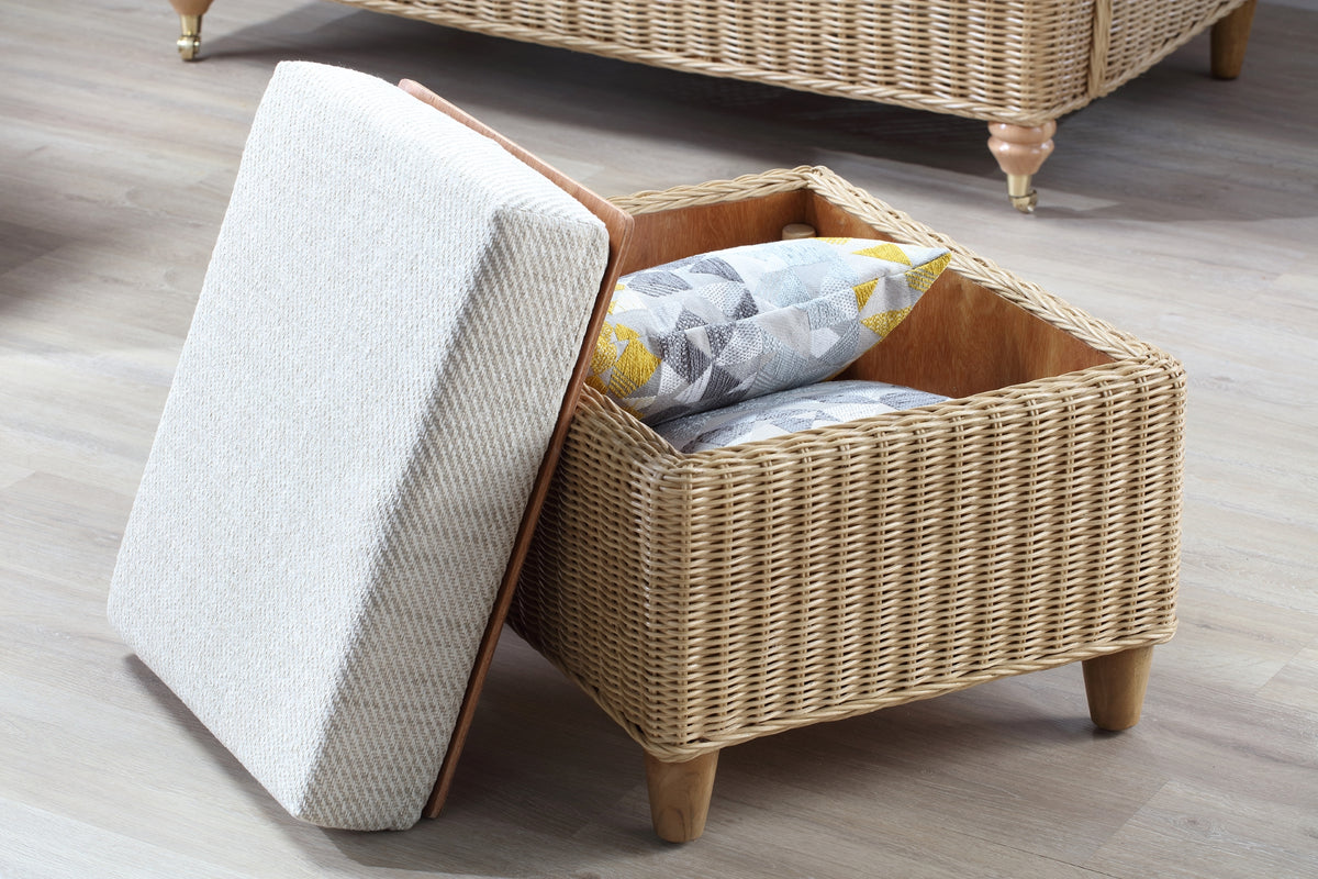 Seville Light Oak Footstool