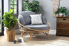 Rattan Natural Snug Cuddle Chair with Cushion