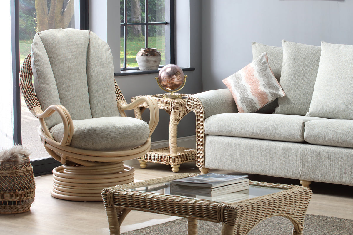 Samford Natural Wash Deluxe Swivel Rocker