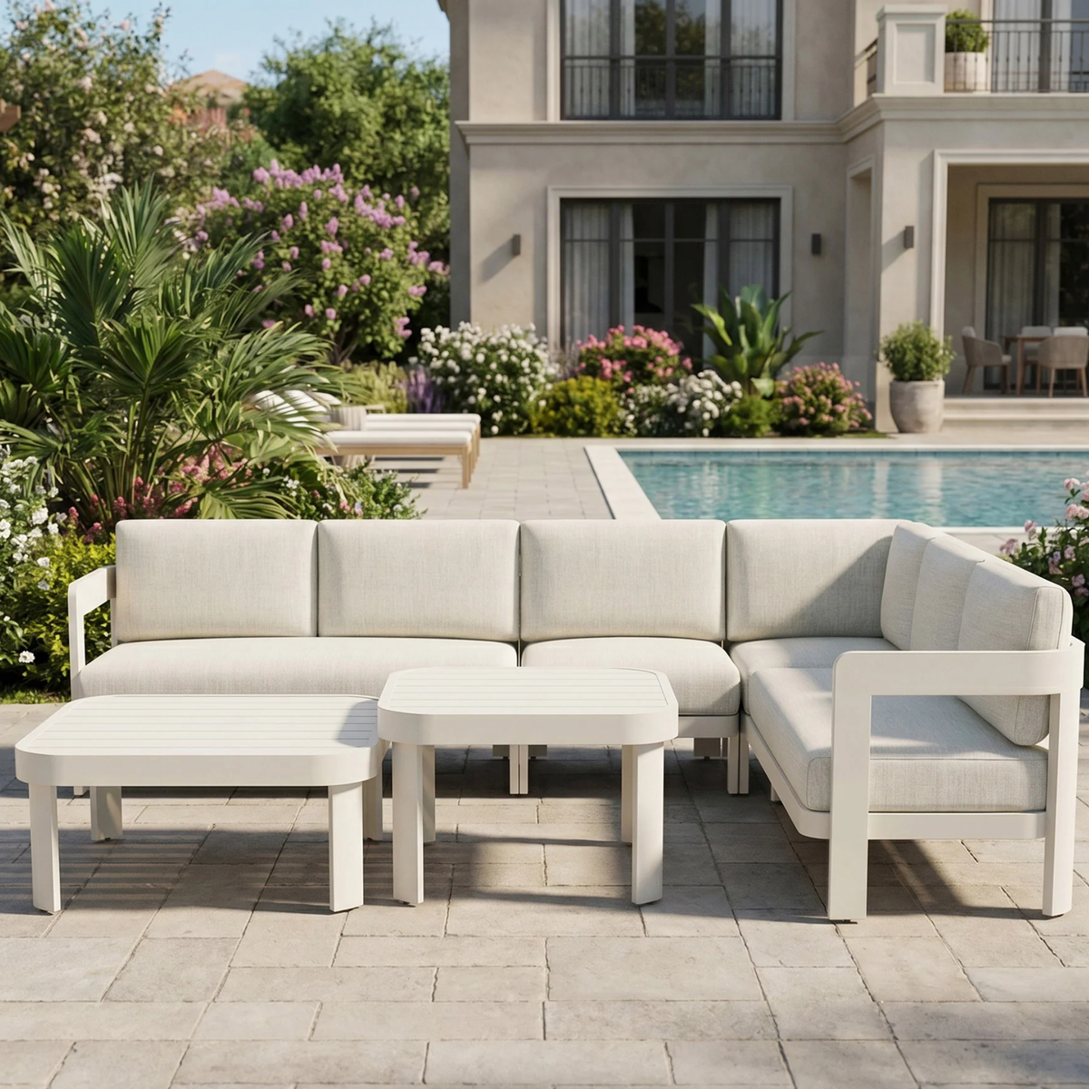 Sable Outdoor Range - 6 Seater Corner Lounge Set
