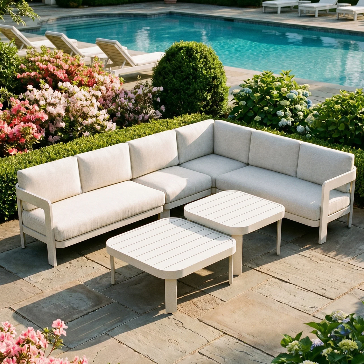 Sable Outdoor Range - 6 Seater Corner Lounge Set