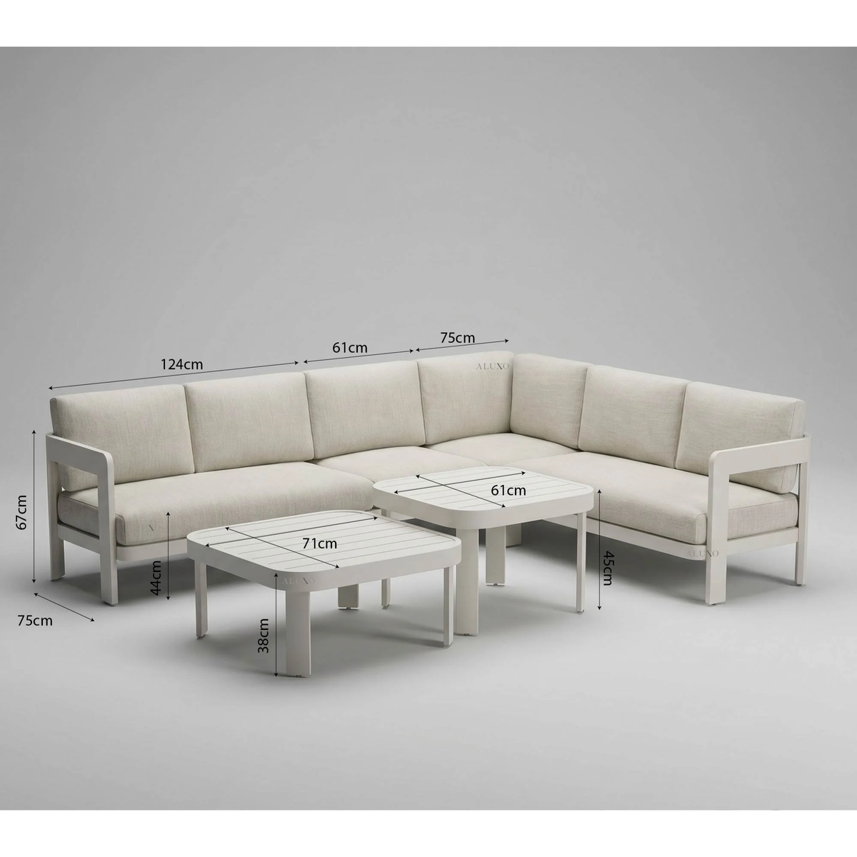 Sable Outdoor Range - 6 Seater Corner Lounge Set