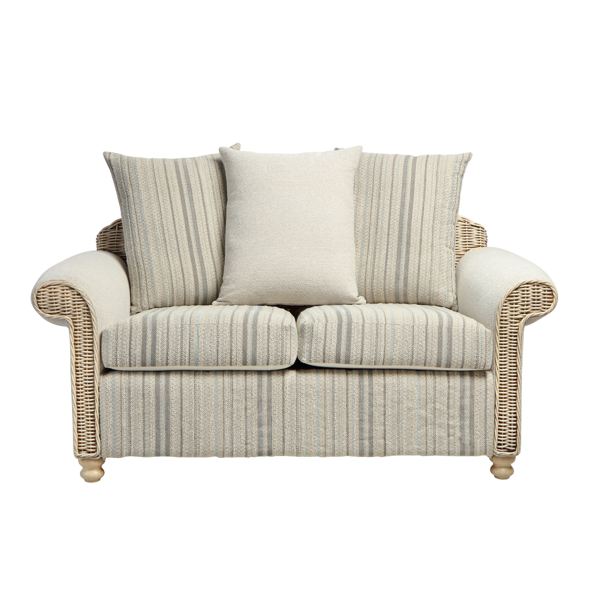 Samford Modern Scatter Back 2-Seater Sofa 3pc Suite in Duke Grey Stripe