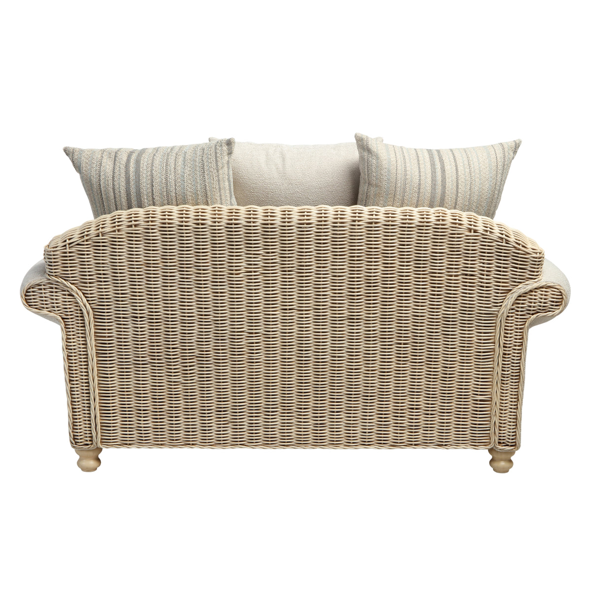 Samford Modern Scatter Back 2-Seater Sofa 3pc Suite in Duke Grey Stripe