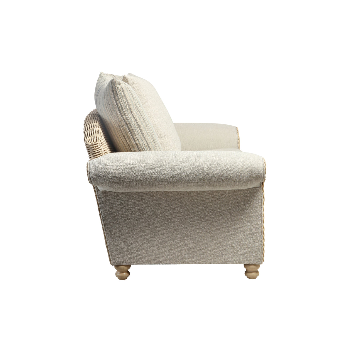 Samford Modern Scatter Back 2-Seater Sofa 3pc Suite in Duke Grey Stripe