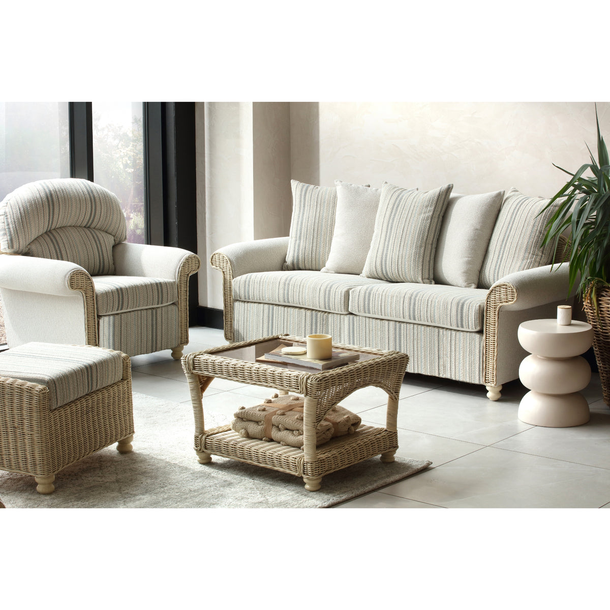 Samford Rattan Scatter Back 3 Seater 3pc Suite