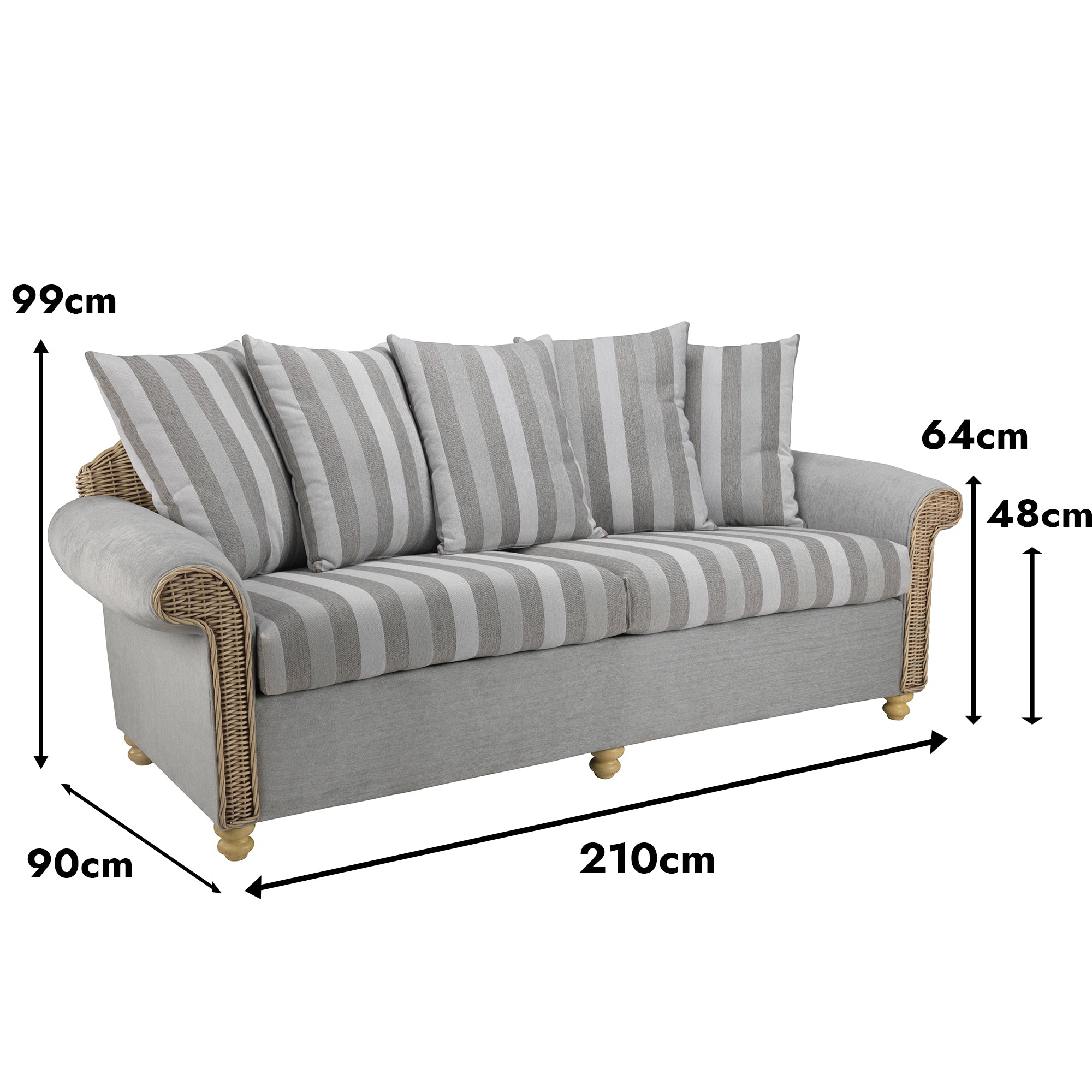 Desser Samford 3-Seater Scatterback Sofa - UK Handcrafted