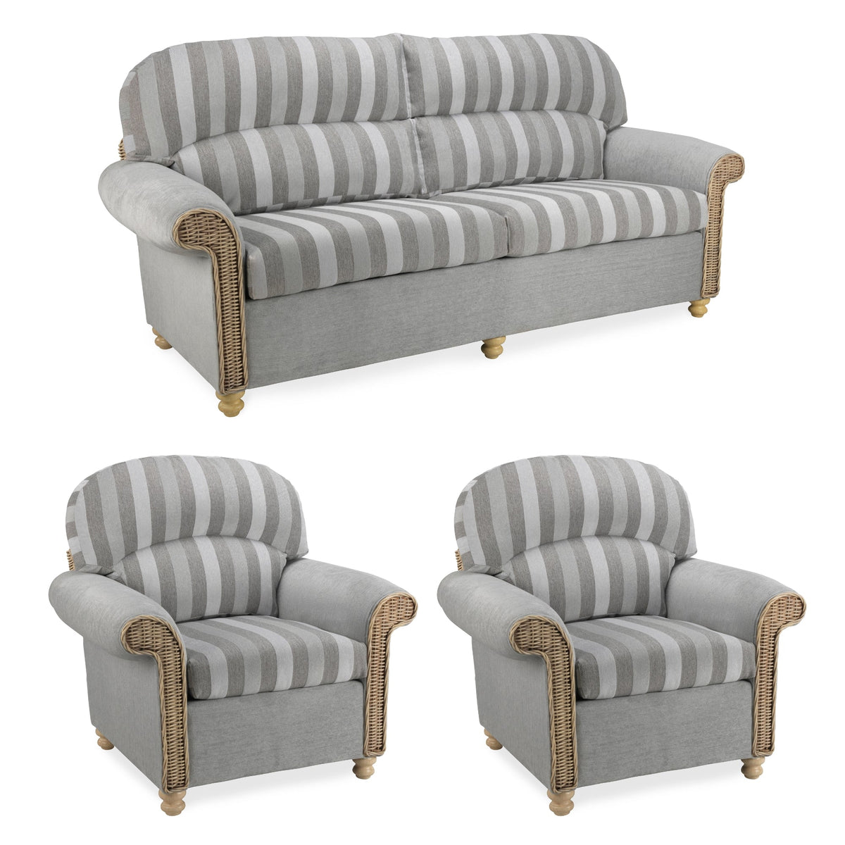 Samford Rattan 3 Seater Suite