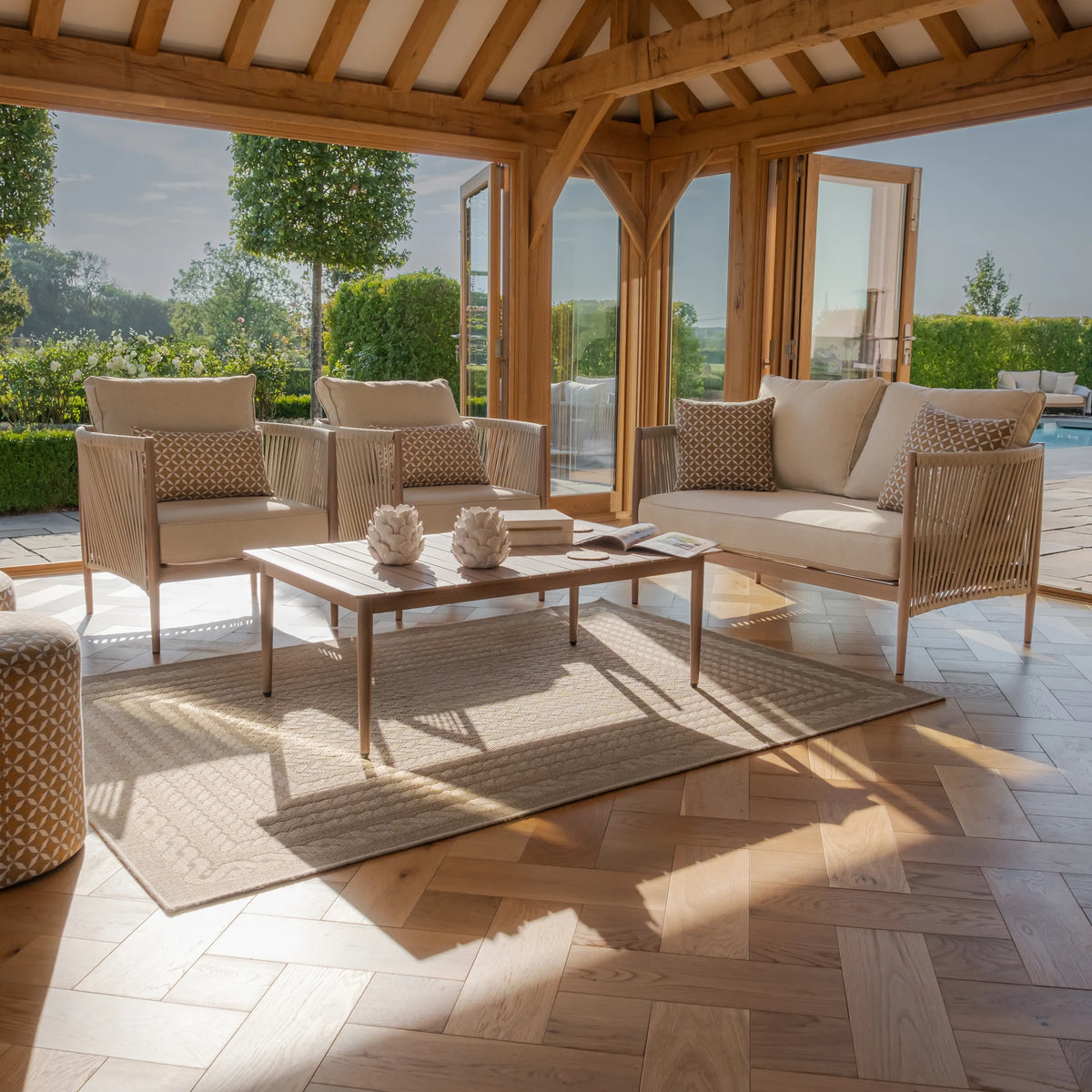 Sardinia 2 Seat Sofa Set - Natural Linen