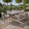 Sardinia 6 Seat Rectangular Dining Set - Natural Linen