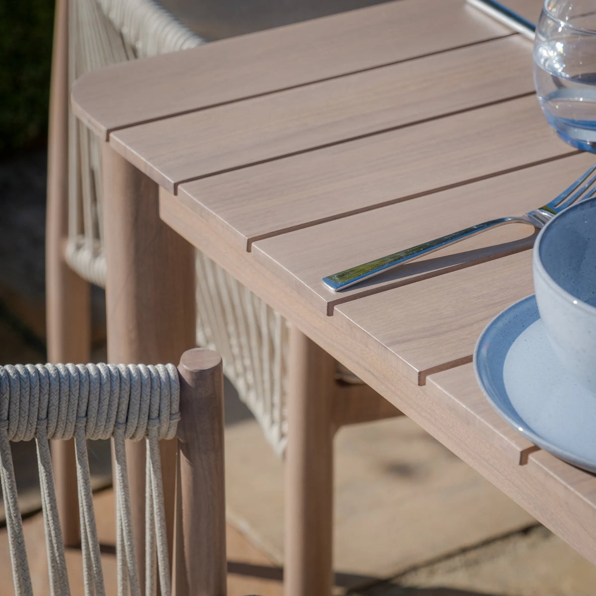 Sardinia 8 Seat Square Dining Set - Natural Linen